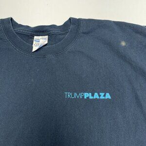 Vintage Trump Plaza T Shirt Mens XL Blue Y2K Short Sleeve